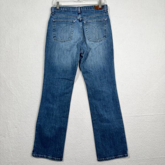 Calvin Klein VTG Classic Bootcut Blue Denim Jeans Stretch Medium Whisker Size 6 - Picture 2 of 6
